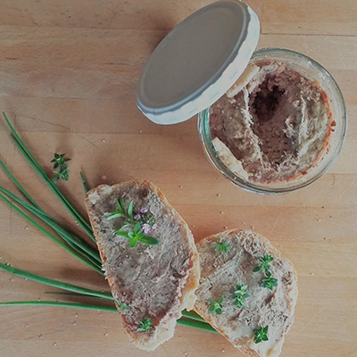 Lamm-Leberwurst, pur